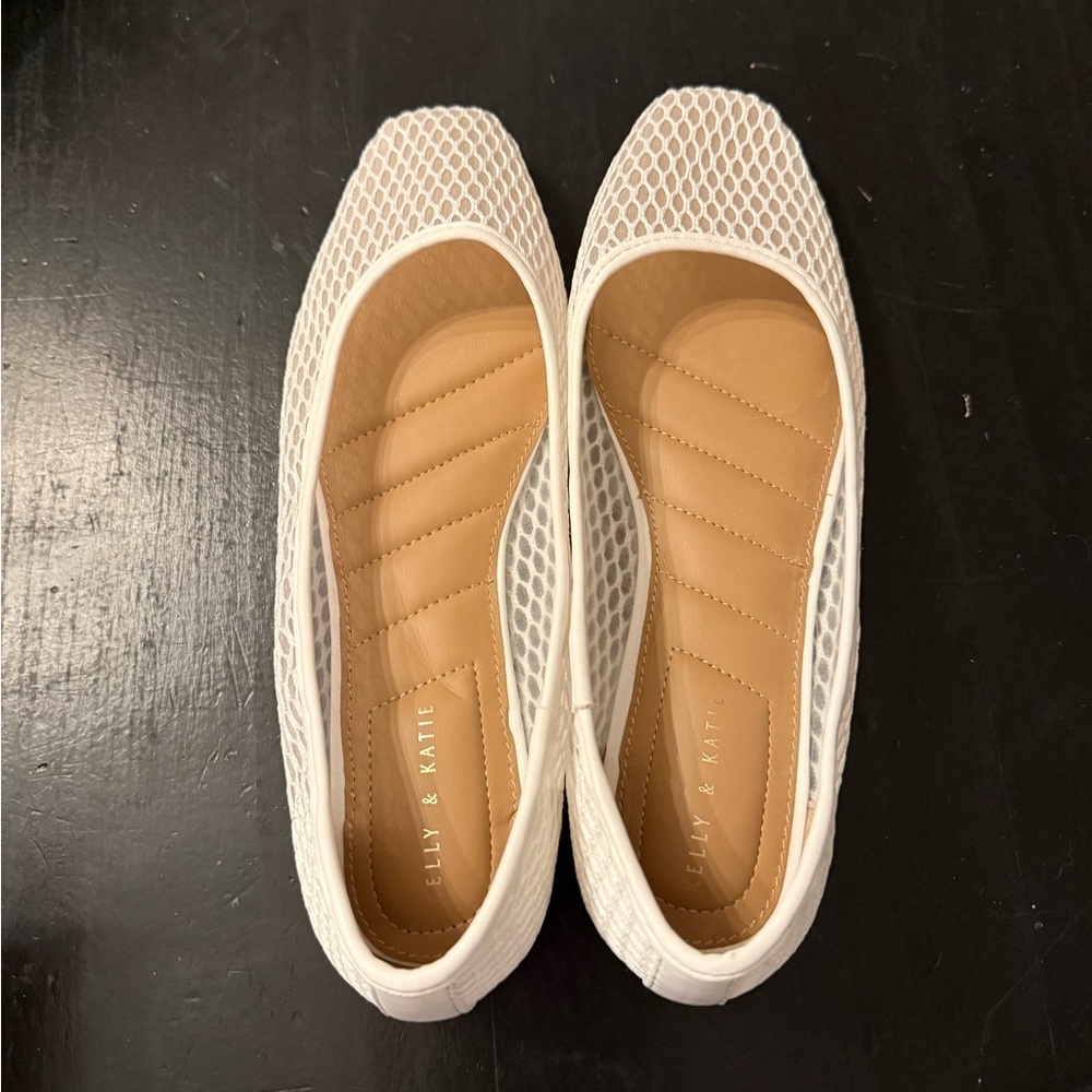 Kelly & Katie White Flats